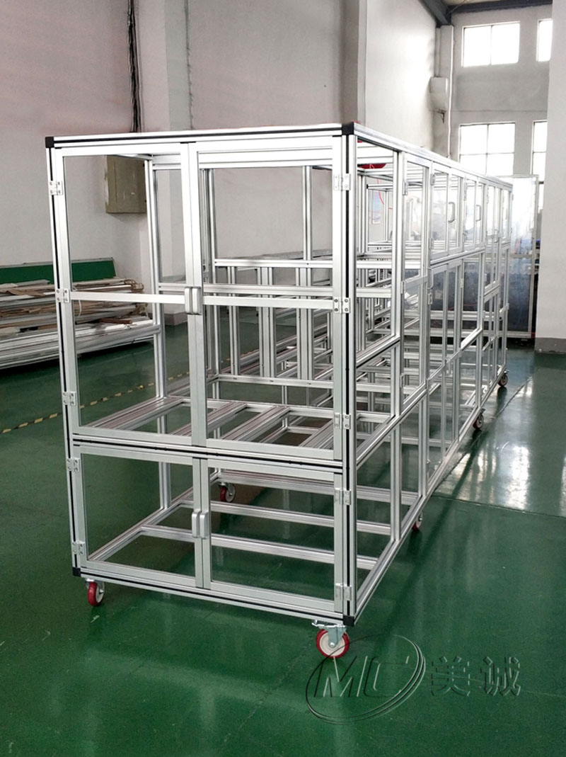 工業(yè)鋁型材帶剎腳輪框架