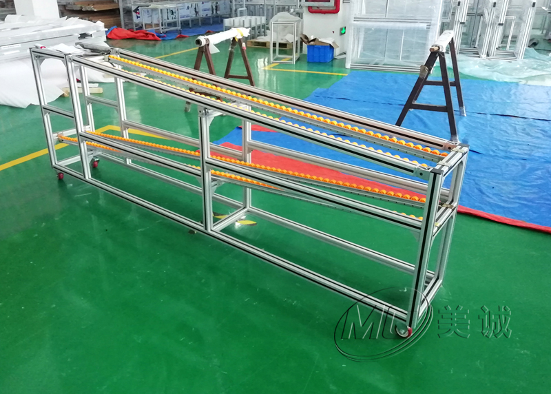 鋁型材流利條輸送架 鋁型材流利條輸送架