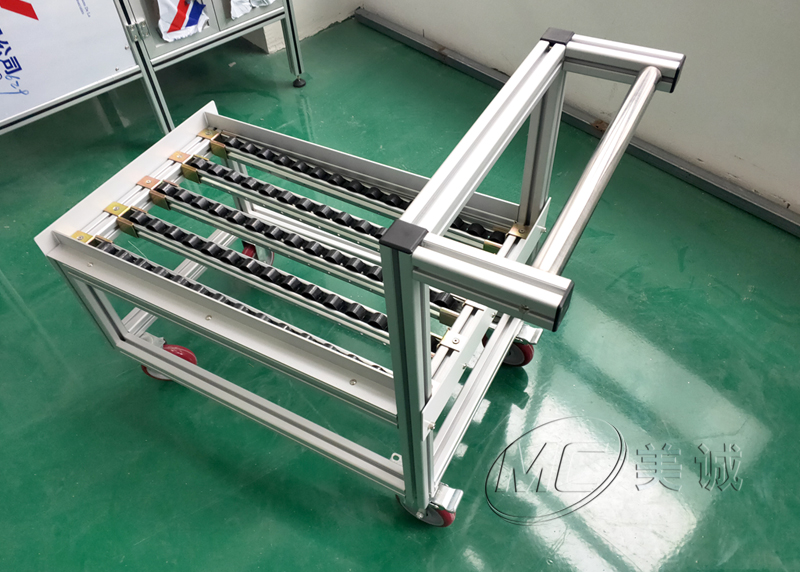 鋁型材流利條小推車—物料架 鋁型材流利條小推車—物料架